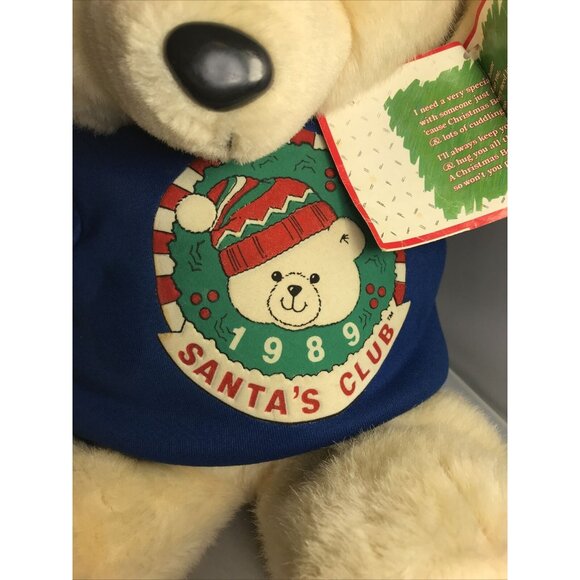 Dandee Christmas Santa Club Teddy Bear Stuffed Animal Plush Large 18.5” Vintage - Picture 5 of 11